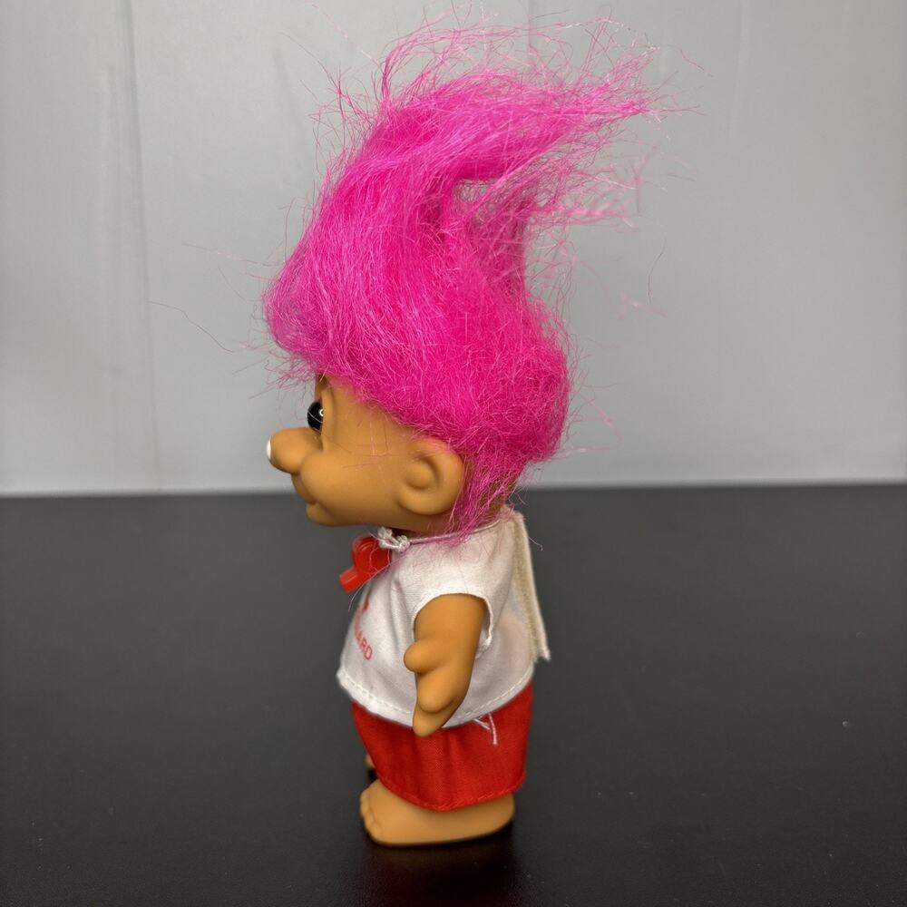 Vintage Russ 5” Lifeguard Troll Doll Pink Hair w Whistle & Uniform - Picture 4 of 8